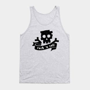 rock and roll skull design Tank Top